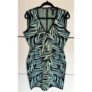 BCBGMAXAZRIA Gari Palms Jacquard Knit Dress - Size L